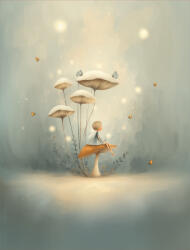 Takoy PANEL Wellsoft polár/fleece gyerek takaró varrásához 145x110 tündér a gombán