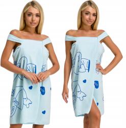 MAKOIA Strandtörölköző, gyorsan száradó mikroszálas, 78×135cm, világoskék (do sauny hotelowy spa na basen mikrofibra)