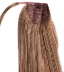 HairExtensionShop Lófarok Copf Emberi Póthaj Sötétszőke Színben 60cm (Szín#12) (RP6012)