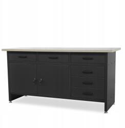 JAN NOWAK Munkaasztal Garázs Fiókok Fém Henry Fekete (1437)