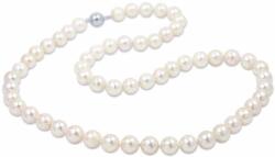 White & Black Édesvízi tenyésztett gyöngysor ezüst zárral - 7-7, 5mm - 45cm - AAA (GY1145)