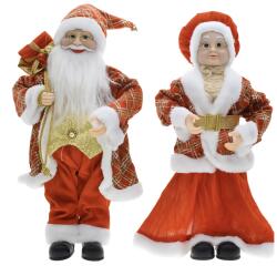 Ekvip Nagy Méretű Álló Télapó És Télapóné Karácsonyi Dekoráció 45CM (Pan i Pani Mikołajowa 2szt)