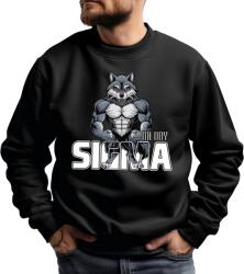  Férfi Pulóver, Size M, fekete, fiatal Sigma (BLUZA SIGMA MALE MĘSKA WILK)