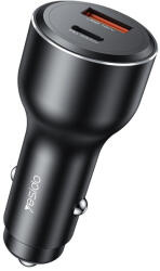 YESIDO Y65 autós gyorstöltő - 118W, PD 100W + QC 18W, alumínium ház