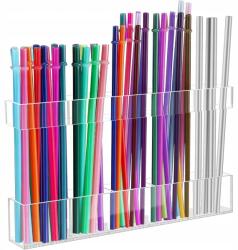  Nagyméretű, átlátszó akril szívószáltartó, újrafelhasználható vizespohár szívószál-rendező (dsgf2565na)