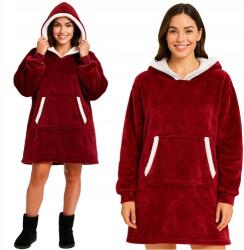  Ruhhy túlméretezett meleg TV-s kapucnis pulóver 88x80cm XXL, piros (5900779957732)