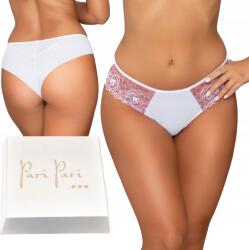 Paripari Tanga, Női, csipkével, hímzéssel, fehér, Size XXL