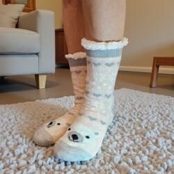 Ollike Női zoknimamusz - hópihés-macika mintával Babarózsaszín, 38-41 108462