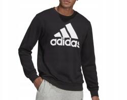 Adidas Essentials GK9076 Férfi pulóver, fekete, 53% pamut, 36% újrahasznosított poliészter