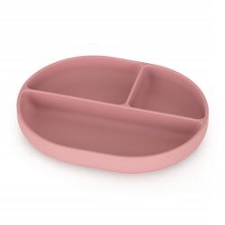 Petite&Mars Take&Match szilikon babatányér, rózsaszín, rekeszekkel, BPA-mentes (8596202007739)