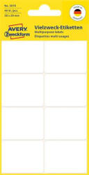 Avery-Zweckform Etikett, 38x29 mm, kézzel írható, lekerekített sarkú, AVERY ZWECKFORM, 40 etikett/csomag (AY3078) - onlinepapirbolt