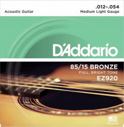 D'addario EZ920 húrok akusztikus gitárhoz, bronz, USA gyártás (EZ920)