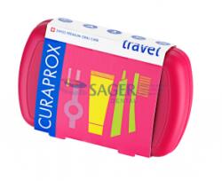 CURAPROX TravelSet Utazó készlet magenta - 1x - Lejárat közeli: 2026.07. 31. ( Kiszerelés: 1x )