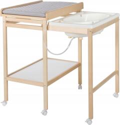 Roba Fürdőápoló Komód, káddal, pelenkázóval, szürke (1259BC)