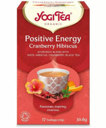 YOGI TEA ® Pozitív energia bio tea tőzegáfonya hibiszkusz - 17x - Lejárat közeli: 2026.05. 31. ( Kiszerelés: 17x )
