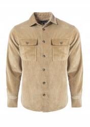 Carisma férfi kordbársony ing, zsebekkel, bézs, Size S, 90% poliészter