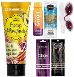 SuperTan Papaya&Gránátalma Bronzer, 150ml, Tingle hatás, ingyenes ajándékok