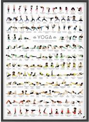 Follygraph Jóga poszter, ászana, 50×70cm, színes kiadás (YOG215070)