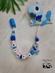 Baby Panda Névre szóló rágcsalánc - Papagáj - kék