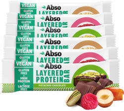 Abso Layered Protein Bar Kínáló (15db x 50 g) - MIX vegán fehérjeszelet