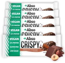 Abso Crispy Bar Kínáló (16db x 50 g) - Csokoládés-mogyorókrémes ízű vegán fehérjeszelet