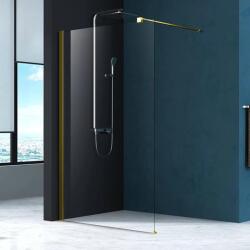 Mediterraneo Paravan dus Fluminia Foxy Gold, 100cm, sticla securizata 8mm, profil auriu periat (W01SC01BG-100-V1)