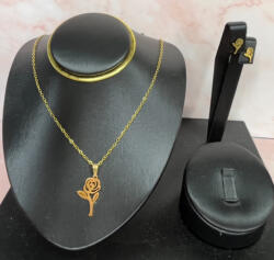 Pink Dream Beauty Rose Whisper Set - rozsdamentes acél ékszerszett (arany) Szín: Arany