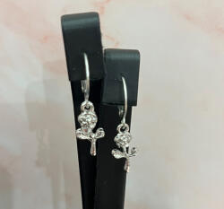 Pink Dream Beauty Blooming Rose Drops - rózsa fülbevaló Szín: Ezüst