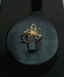 Pink Dream Beauty Golden Bloom Ring - elegáns arany gyűrű virág formájú női ékszer mindennapi és alkalmi viseletre