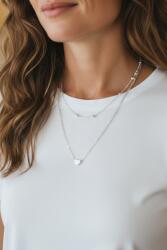 Pink Dream Beauty Double Grace Necklace - kétsoros női ezüst nyaklánc szív medállal | Pink Dream Beauty