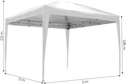 MultiGarden Kerti pavilon sátor 3x3 m felnyitható ponyva kertbe vagy teraszra MultiGarden