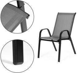 MultiGarden 2 db-os kerti szék szett teraszra vagy erkélyre, szürke, MultiGarden