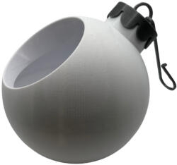 Formarium Asztali gömb alakú karácsonyi tároló - fehér/szürke (14 cm)
