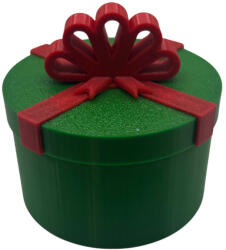 Formarium Karácsonyi zöld ajándékdoboz piros masnival levehető tetővel