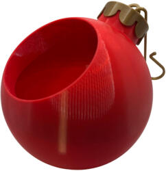 Formarium Asztali gömb alakú karácsonyi tároló - piros/arany (14 cm)