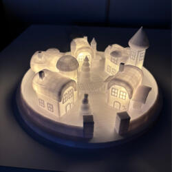 Formarium Világító mini karácsonyi falu - LED-es karácsonyi dekoráció, hangulatos ünnepi világítás