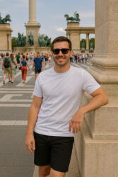 Thomas Jeans egyszínű fehér póló, logóval