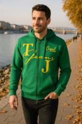 Thomas Jeans kapucnis sportos kardigán zöld