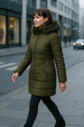 Thomas Jeans Női téli kabát olajzöld