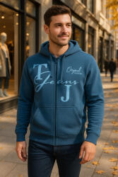 Thomas Jeans kapucnis sportos kardigán farmerkék