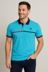 Thomas Jeans galléros póló vékony csíkkal