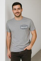 Thomas Jeans szürke keretes feliratos póló