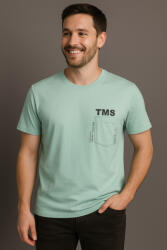 Thomas Jeans Zsebes kerek nyakú póló menta