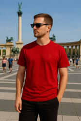 Thomas Jeans egyszínű piros póló, lógóval