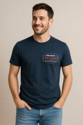 Thomas Jeans sötétkék keretes feliratos póló
