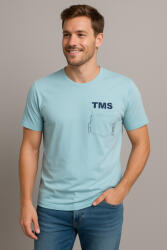Thomas Jeans Zsebes kerek nyakú póló világoskék