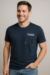 Thomas Jeans Zsebes kerek nyakú póló sötétkék