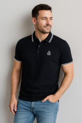 Thomas Jeans piké galléros póló fekete