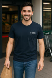 Thomas Jeans Zsebes kerek nyakú póló fekete