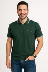 Thomas Jeans galléros póló zsebbel zöld